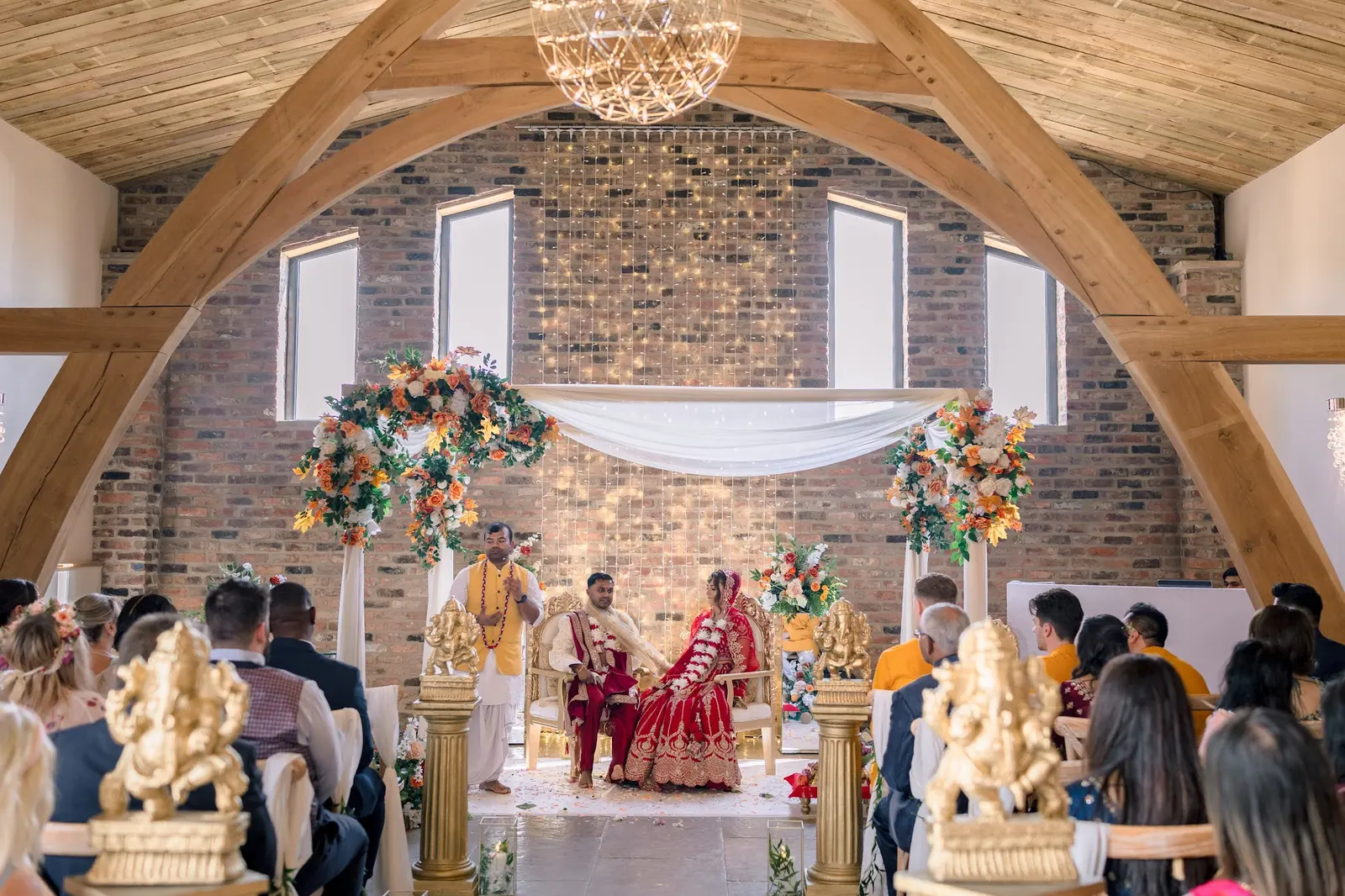 A Hindu ceremony beneath the oak arches of the Ceremony Hall